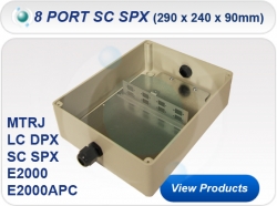 8 Port SC Simplex IP56 Rated Wall Box